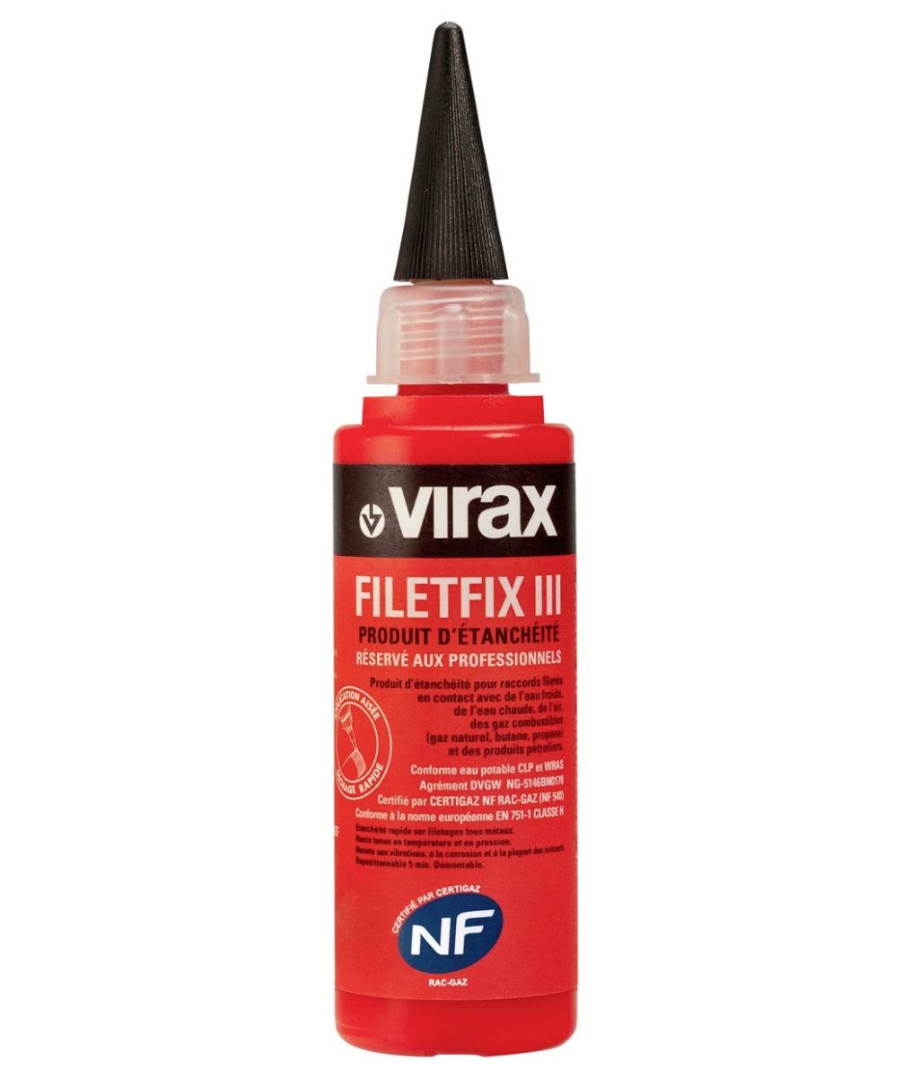 Roter Virax-Rohrabschneider mit schwarzem Griff auf weißem Hintergrund.