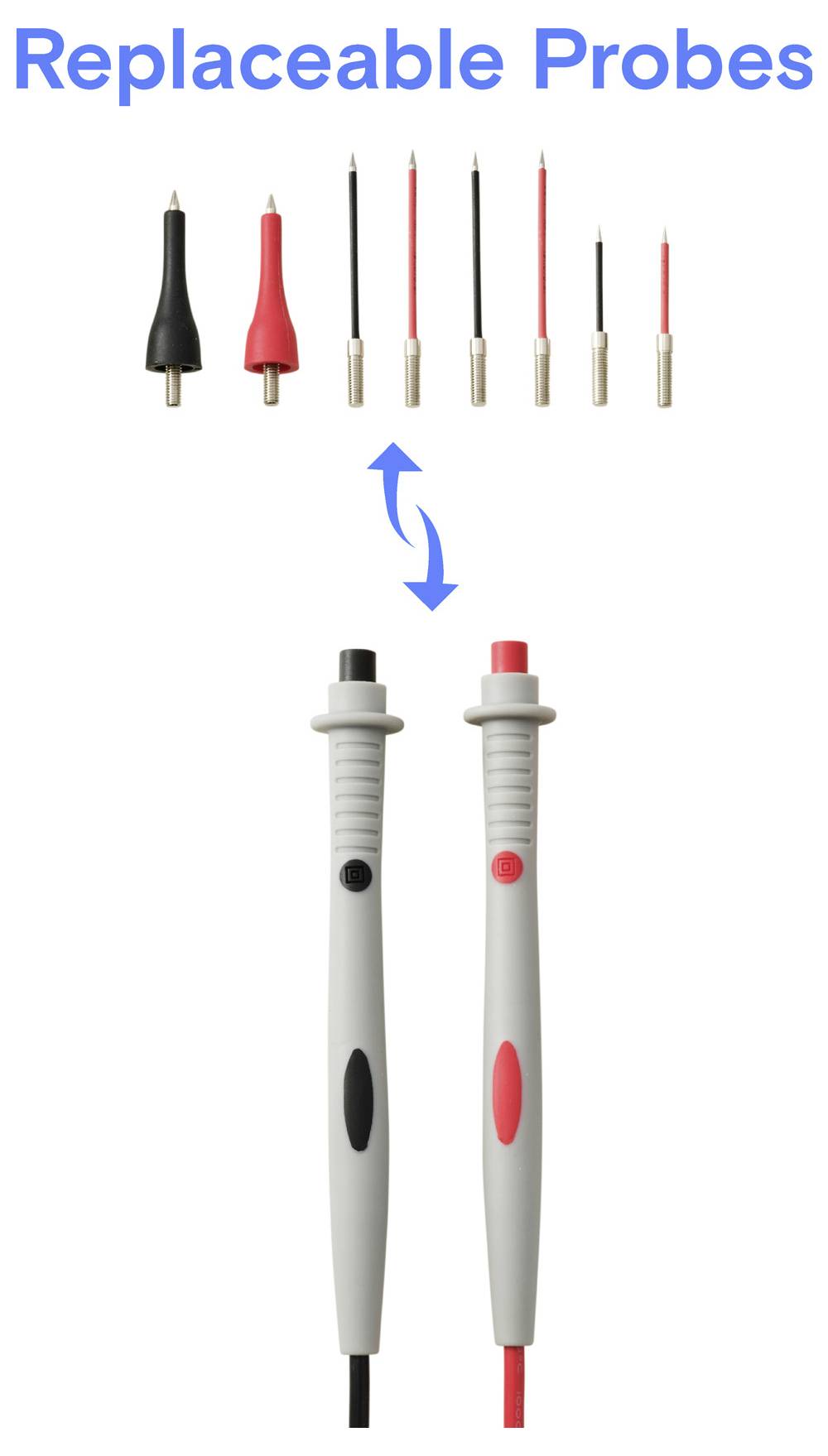 Ein Techniker bedient ein schwarzes und rotes tragbares Gerät, möglicherweise zur Messung oder Bewertung von Ausrüstung, in einer Laborumgebung.