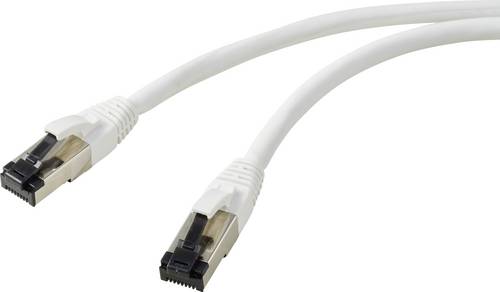 Renkforce RF-7106488 RJ45 Netzwerk Patchkabel CAT 8.1 S/FTP 0.50 m Weiß