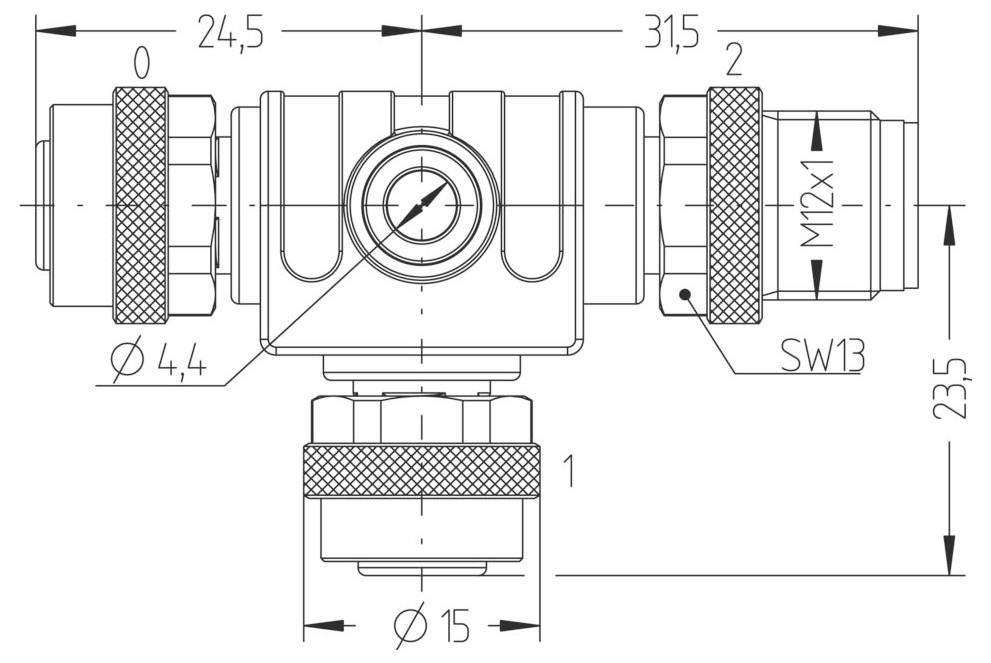 Escha 8009675 Sensor-/Aktor-Verteiler und Adapter Polzahl Sensoren: 4 1St.