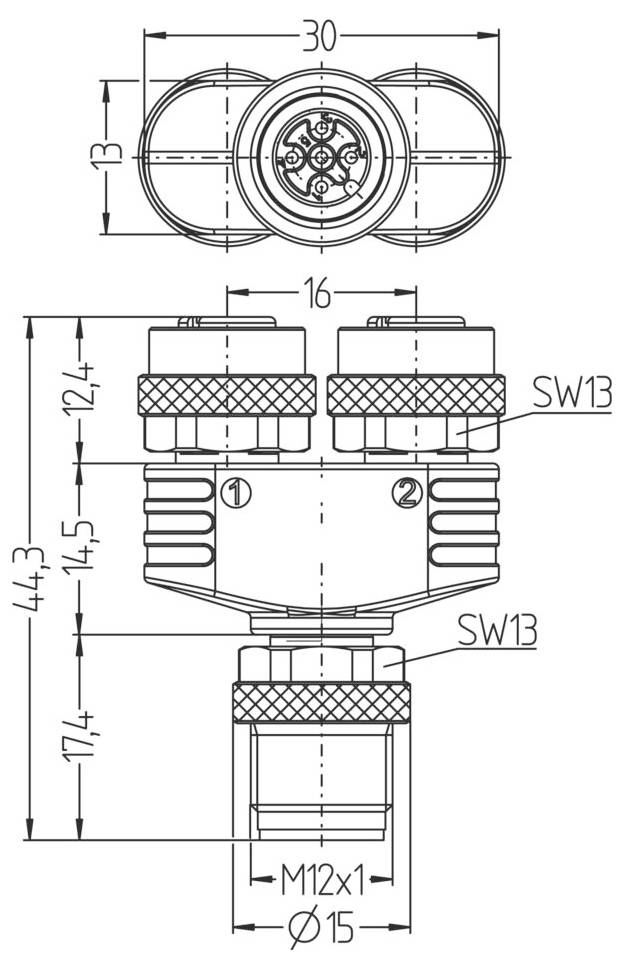 Escha 8018720 Sensor-/Aktor-Verteiler und Adapter Polzahl Sensoren: 5 1St.