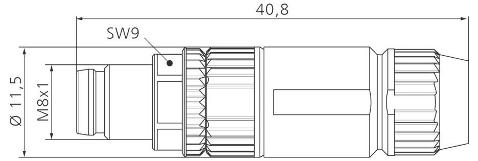 Escha 8019720 Sensor-/Aktor-Steckverbinder, unkonfektioniert Polzahl Sensoren: 3 1St.