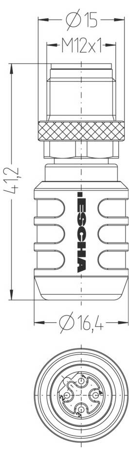 Escha 8026309 Sensor-/Aktor-Steckverbinder Polzahl Sensoren: 5 1St.