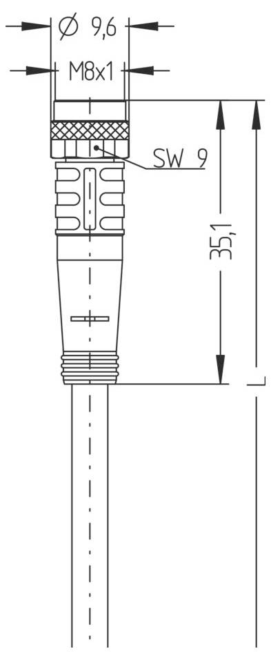 Escha 8043750 Sensor-/Aktor-Anschlussleitung 10.0m Polzahl Sensoren: 3 1St.