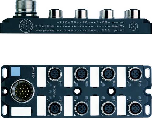Escha 8I/OM12-5P3T 8045647 Sensor/Aktorbox passiv M12-Verteiler mit Metallgewinde 1 St.