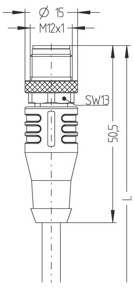Escha 8047013 Verbindungsleitung 5.0m Polzahl Sensoren: 8 1St.