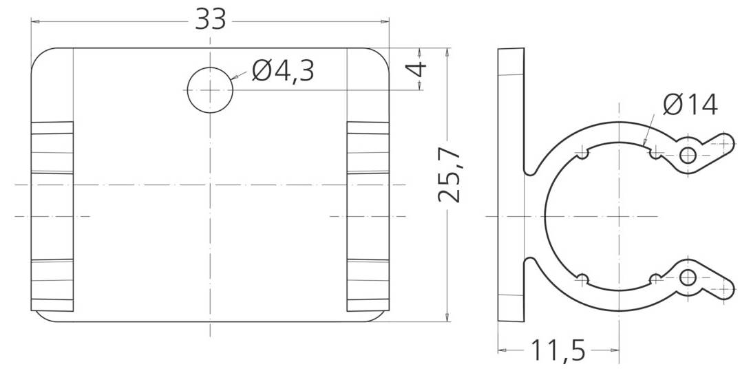 Escha 8047660 Sensor-/Aktor-Befestigungsbügel