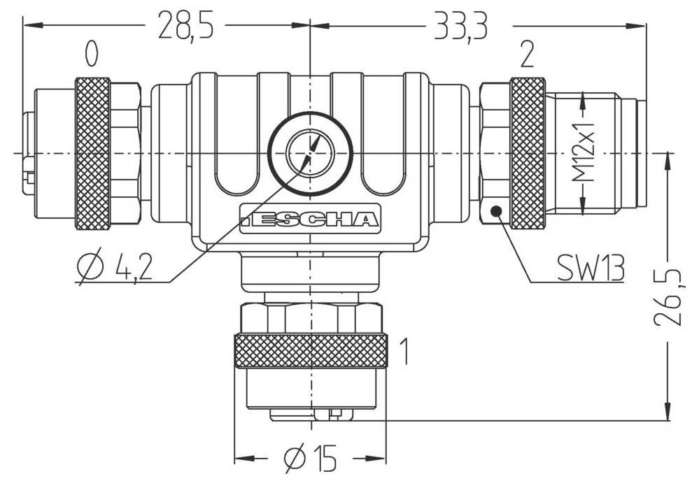 Escha 8056693 Sensor-/Aktor-Verteiler und Adapter Polzahl Sensoren: 5 1St.