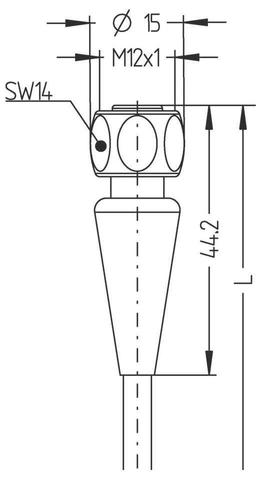 Escha 8058558 Sensor-/Aktor-Anschlussleitung 10.0m Polzahl Sensoren: 4 1St.