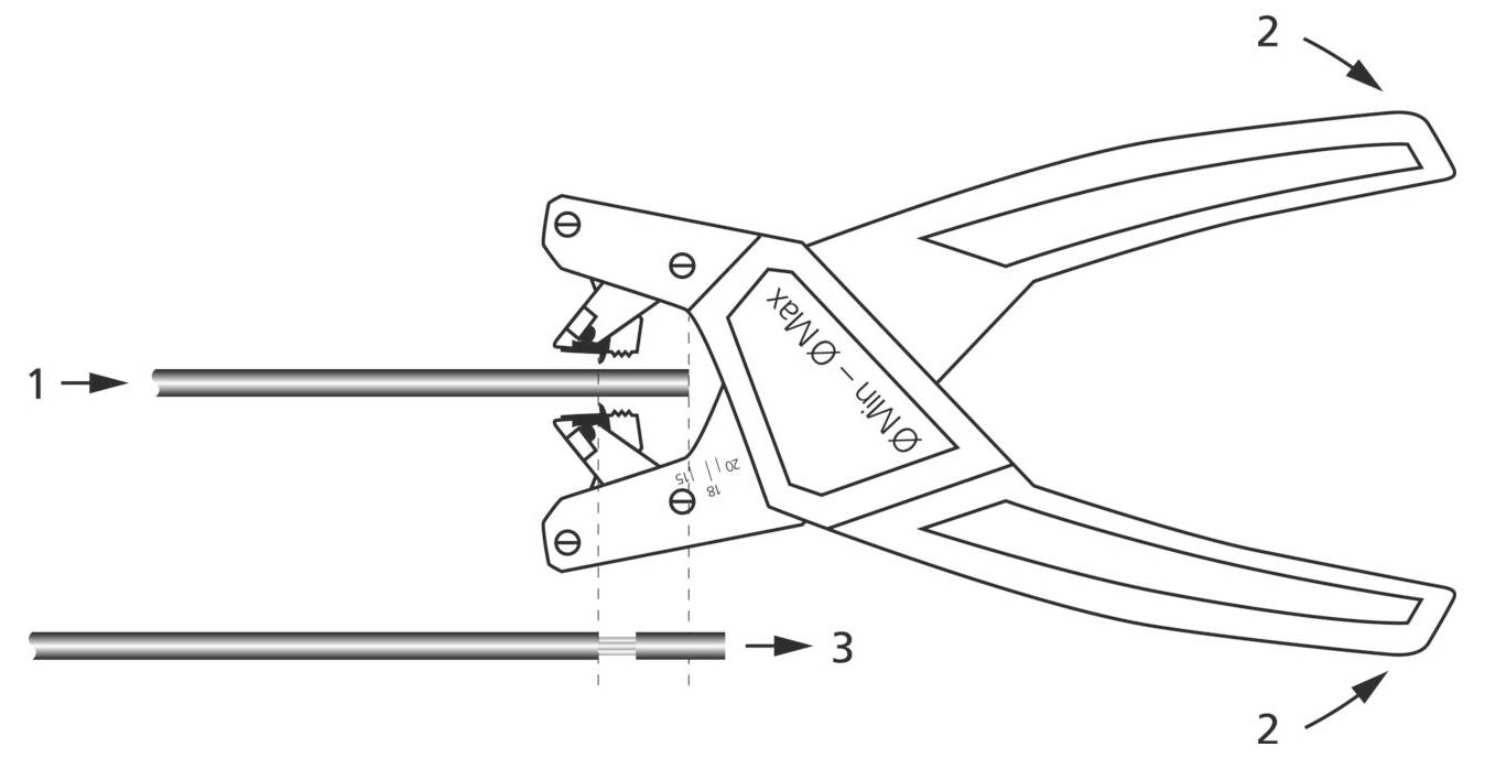 Escha Cable Strip Tool 8066215 Abisolierzange 4.4 bis 7mm