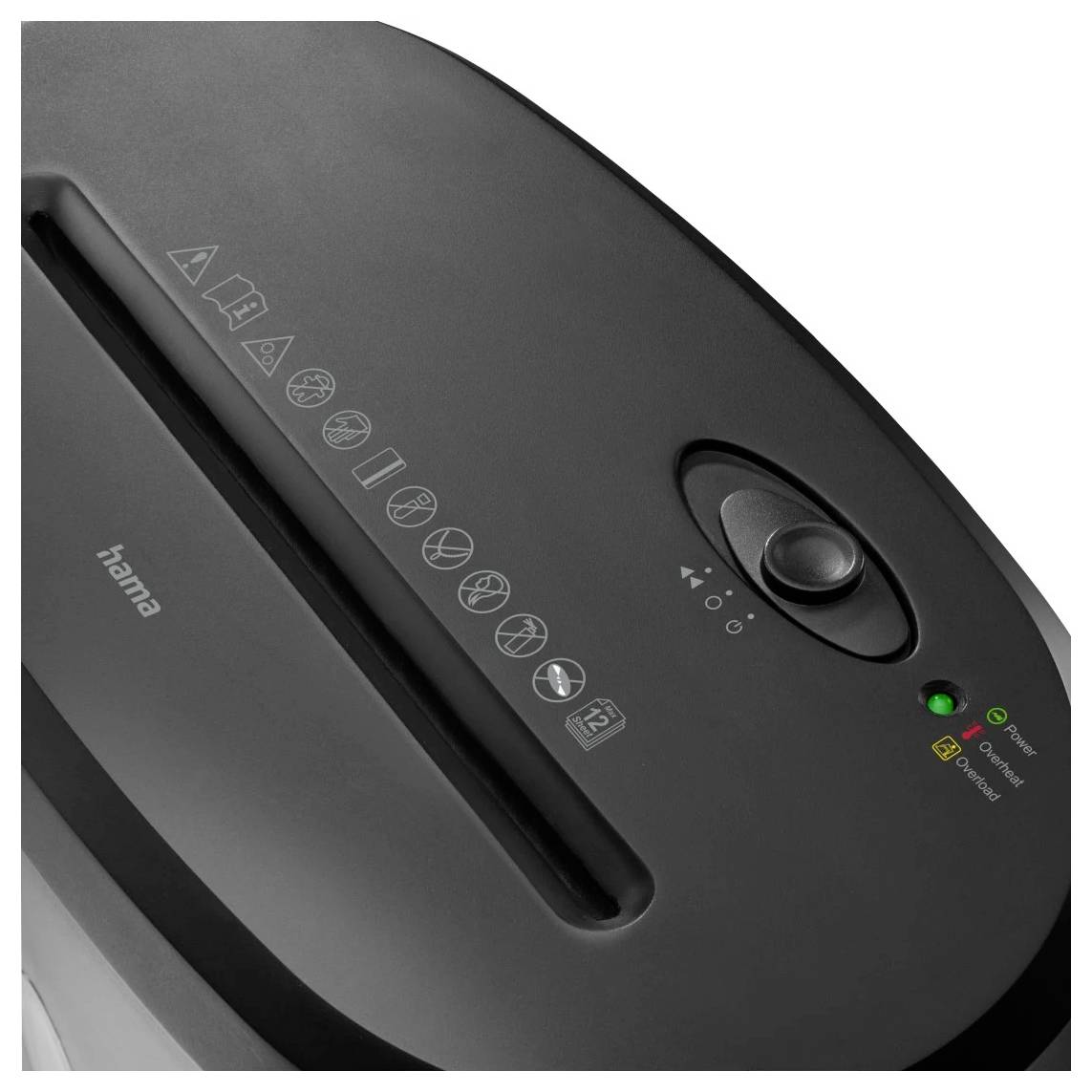 Hama Safe X120 Aktenvernichter 13 Blatt 4 x 40mm P-4 21l Vernichtet auch Kreditkarte