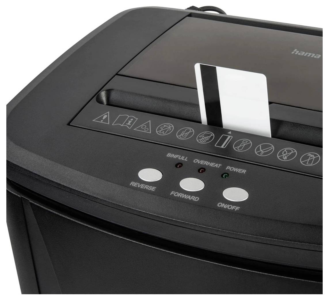 Hama Safe Auto M1200 Aktenvernichter 125 Blatt 4 x 20mm P-4 25l Vernichtet auch Kreditkarte