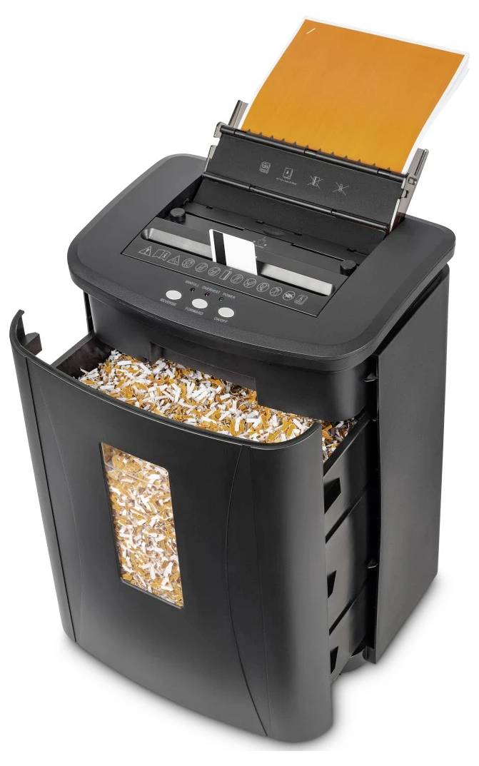 Hama Safe Auto M1200 Aktenvernichter 125 Blatt 4 x 20mm P-4 25l Vernichtet auch Kreditkarte
