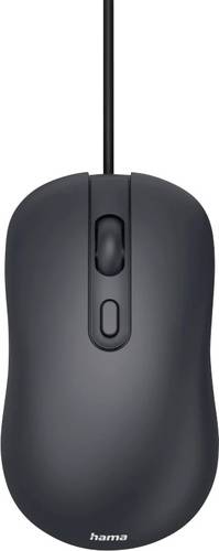 Hama CM-200 Maus Kabelgebunden Optisch Schwarz 4 Tasten 1600 dpi