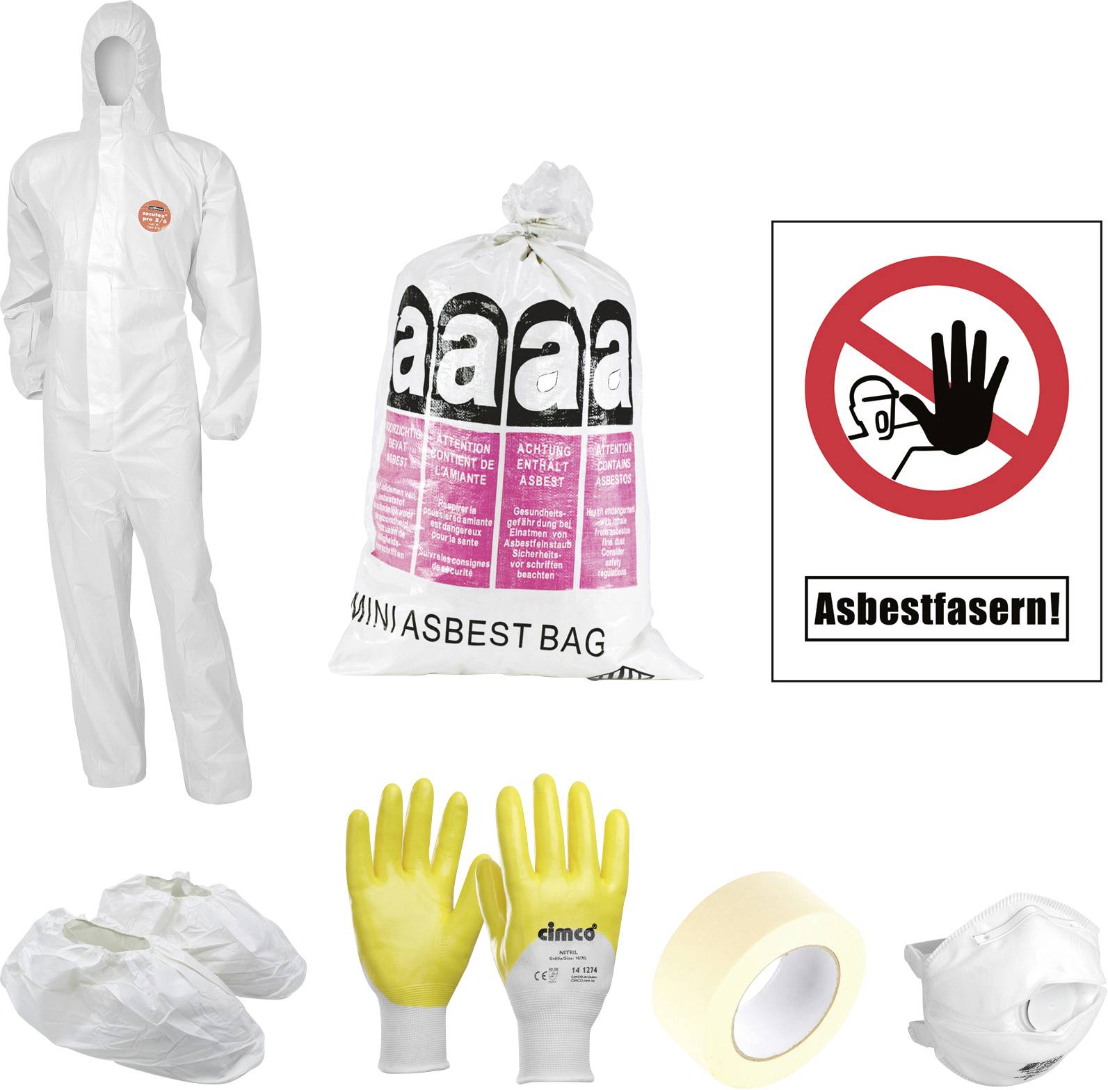 Cimco 145081 Asbest Tages-Set easy XL (Einweg) Kleider-Größe: XL