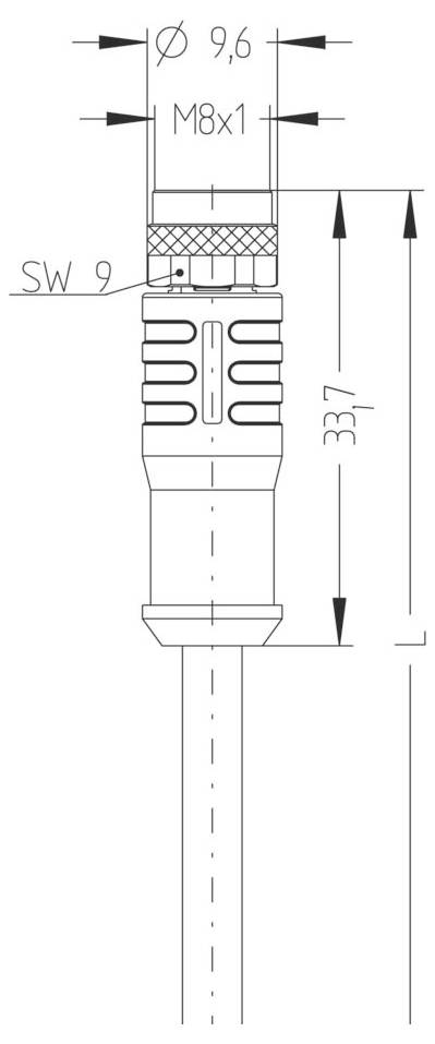 Escha 8046206 Sensor-/Aktor-Anschlussleitung 10.0m Polzahl Sensoren: 4 1St.