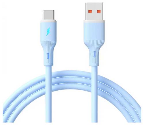 Akyga USB-Kabel USB-A Stecker, USB-C® Stecker 1 m Blau AK-USB-63