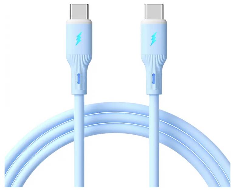 Akyga USB-Kabel USB-C® Stecker, USB-C® Stecker 1m Blau AK-USB-68