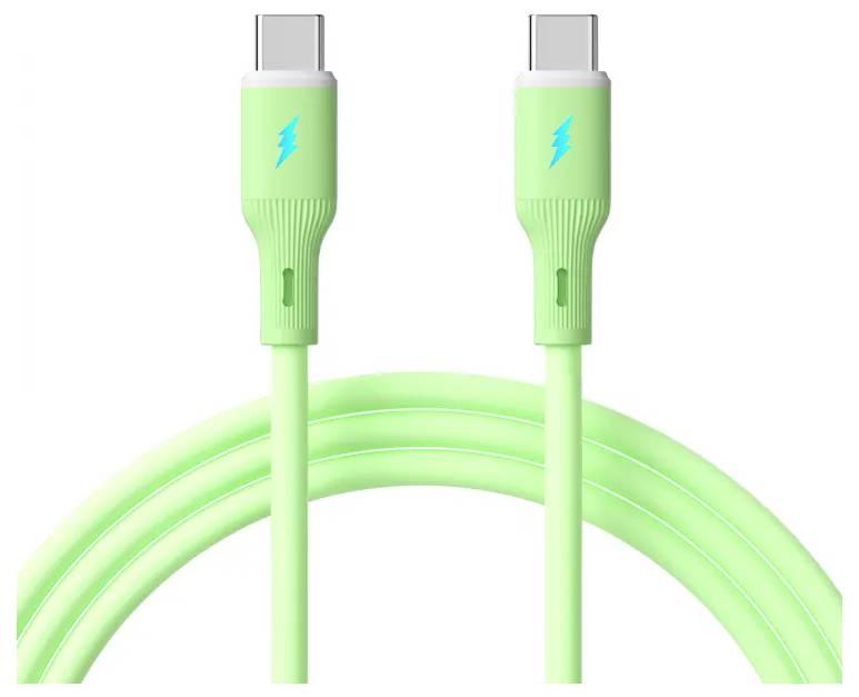 Akyga USB-Kabel USB-C® Stecker, USB-C® Stecker 1m Grün AK-USB-69