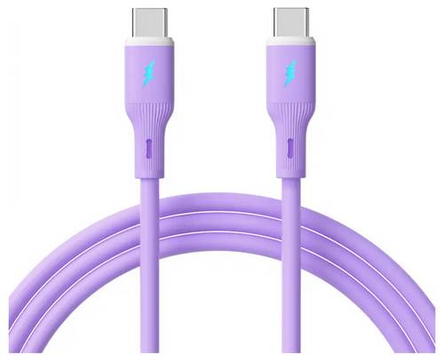 Akyga USB-Kabel USB-C® Stecker, USB-C® Stecker 1 m Violett AK-USB-70