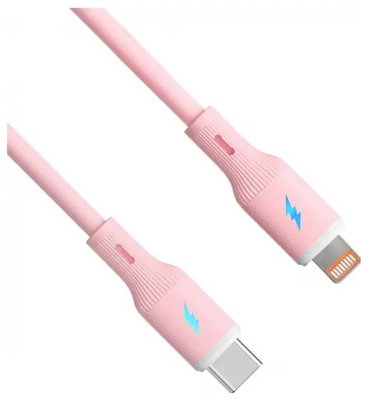 Akyga USB-Kabel USB-C® Stecker, Apple Lightning Stecker 1m Rosa AK-USB-71