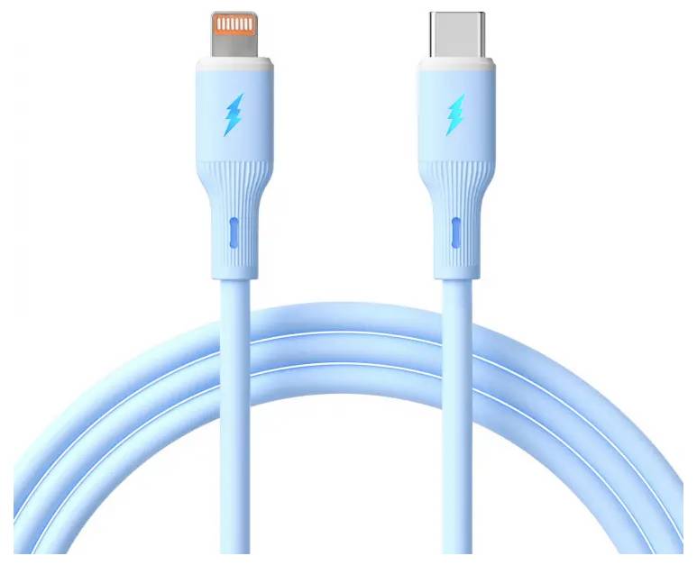 Akyga USB-Kabel USB-C® Stecker, Apple Lightning Stecker 1m Blau AK-USB-72