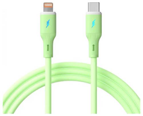 Akyga USB-Kabel USB-C® Stecker, Apple Lightning Stecker 1 m Grün AK-USB-73