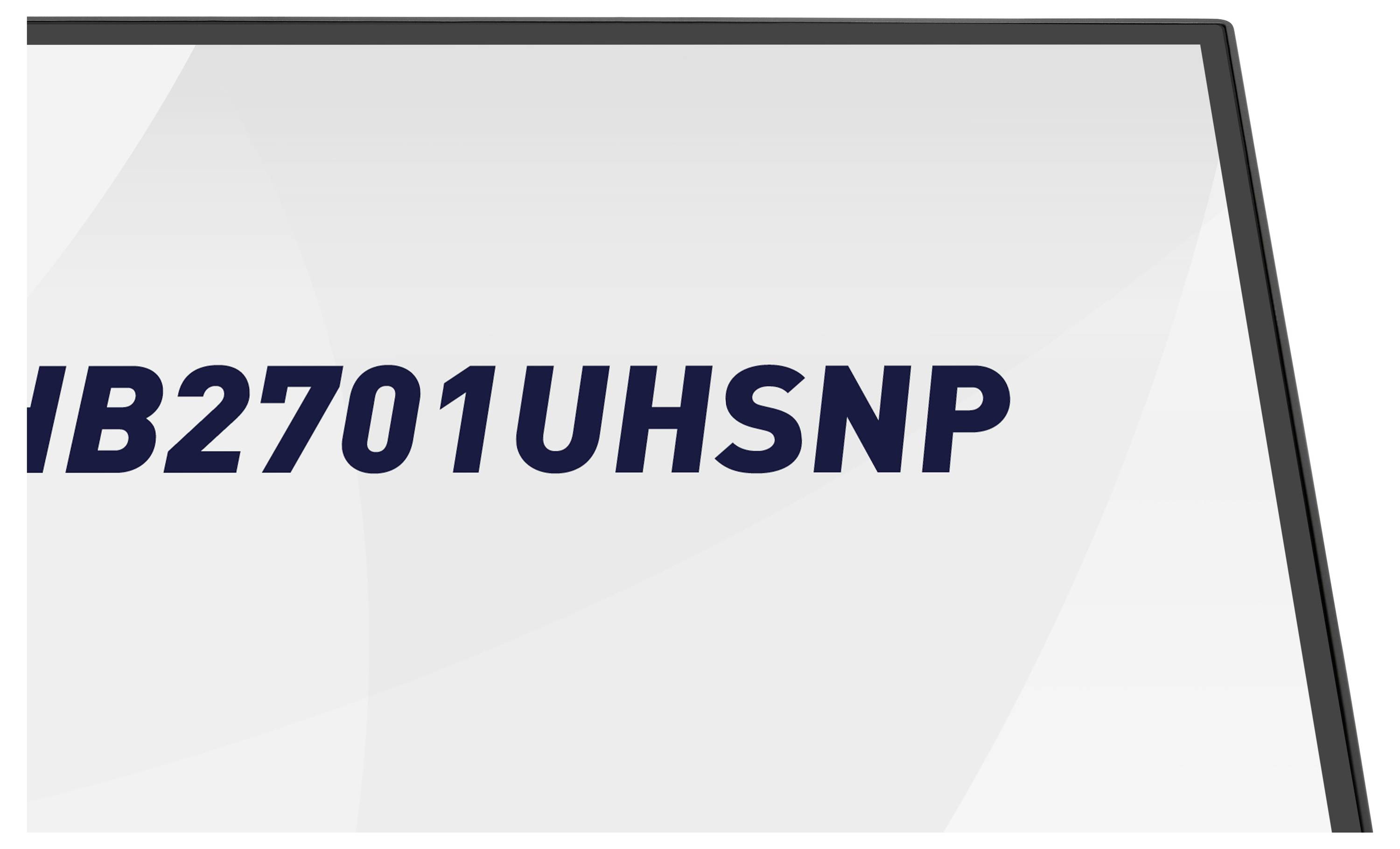 Das Bild zeigt den teilweisen Rücken eines Monitors, der den Text 