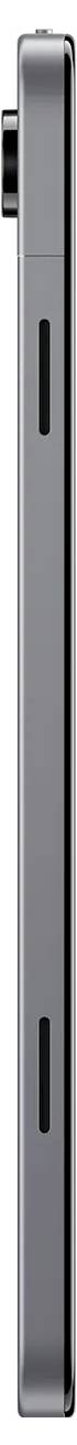 Eine Seitenansicht eines geschlossenen, faltbaren Smartphones in Grau, die die Scharnierstelle und den Kameraaufsatz zeigt.