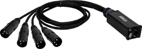 Adam Hall K4CATBOXXM3 Audio, DMX, XLR Adapter [1x RJ45 - 4x XLR-Stecker 3 polig] 0.3 m