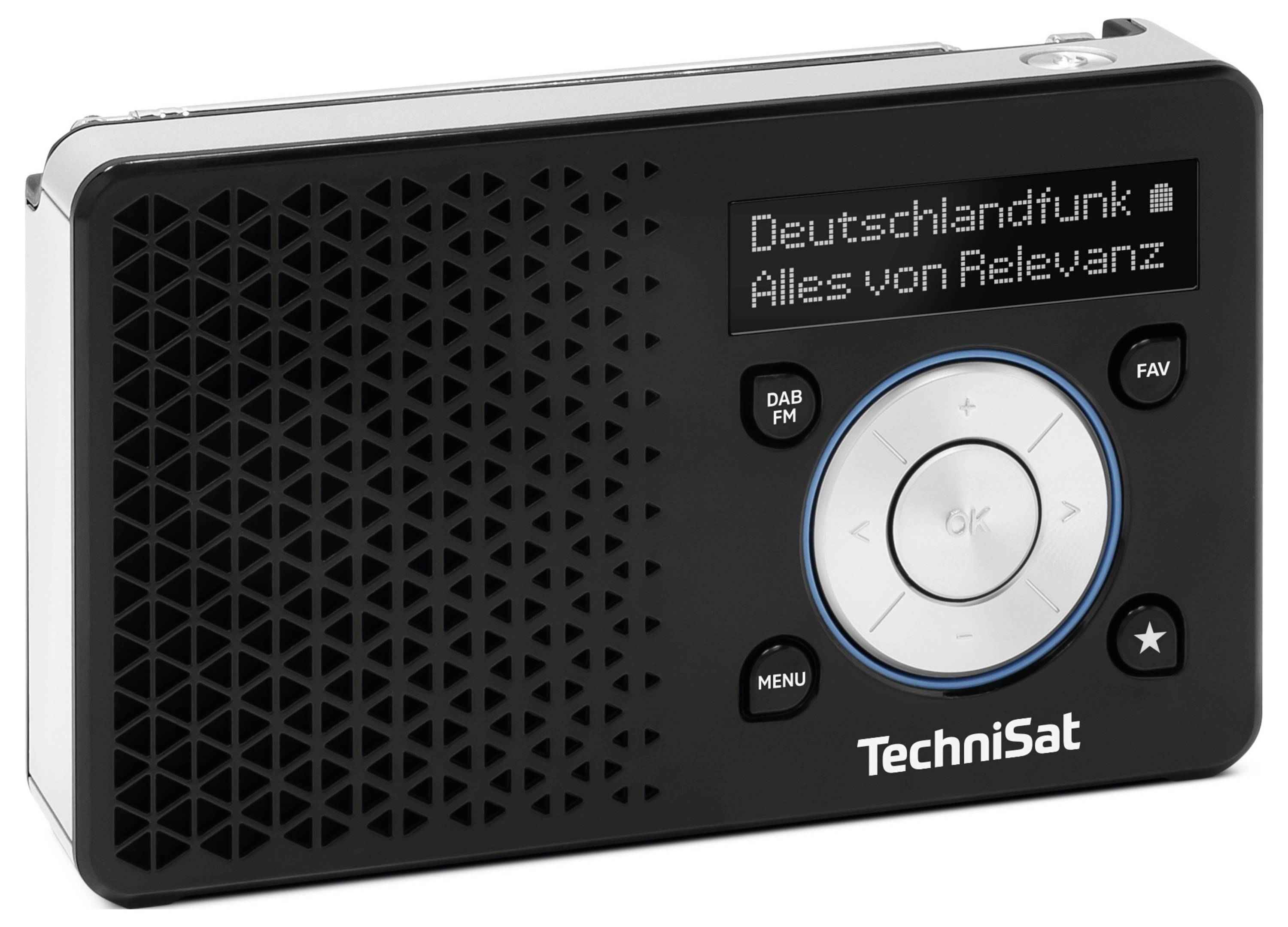 TechniSat DIGITRADIO 1A Akku-Radio DAB+, FM DAB+, UKW wiederaufladbar Schwarz, Silber