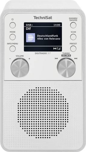 TechniSat DIGITRADIO 317 Tischradio DAB+, FM UKW, DAB+, Bluetooth®, AUX Weckfunktion Weiß