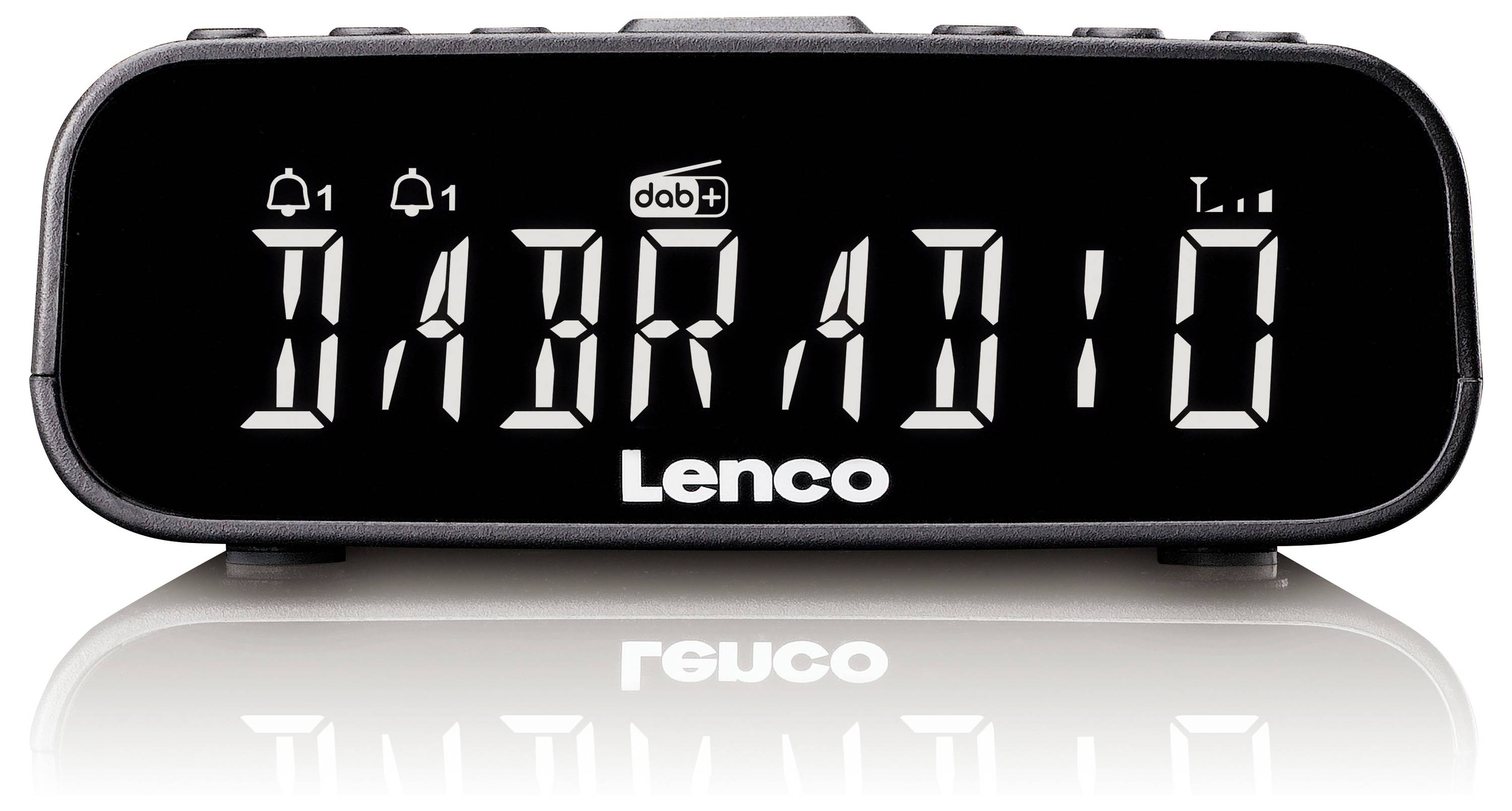 Lenco Radiowecker DAB, UKW, DAB+ Bluetooth®, AUX, DAB, DAB+, UKW Weckfunktion Schwarz