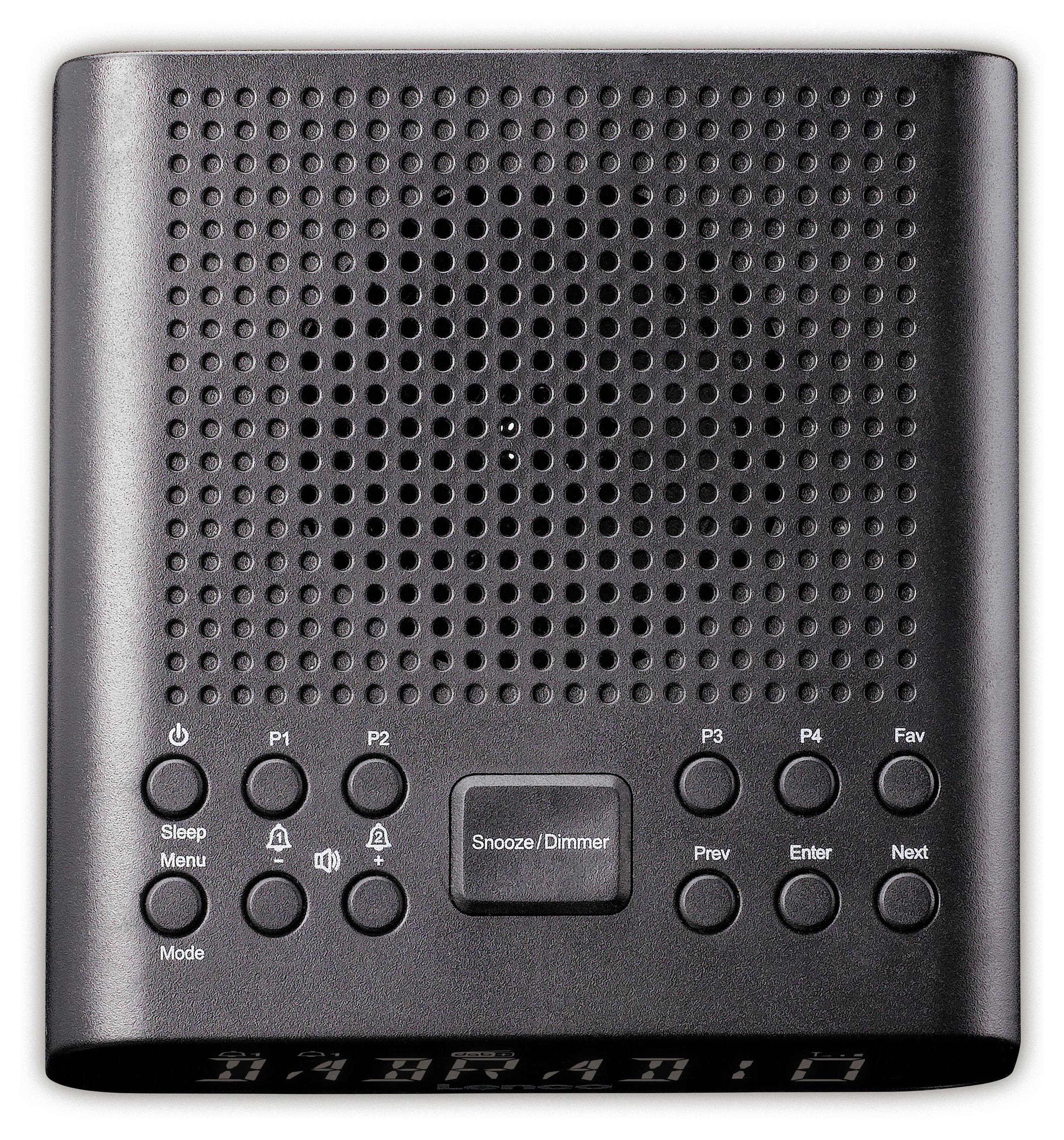 Lenco Radiowecker DAB, UKW, DAB+ Bluetooth®, AUX, DAB, DAB+, UKW Weckfunktion Schwarz