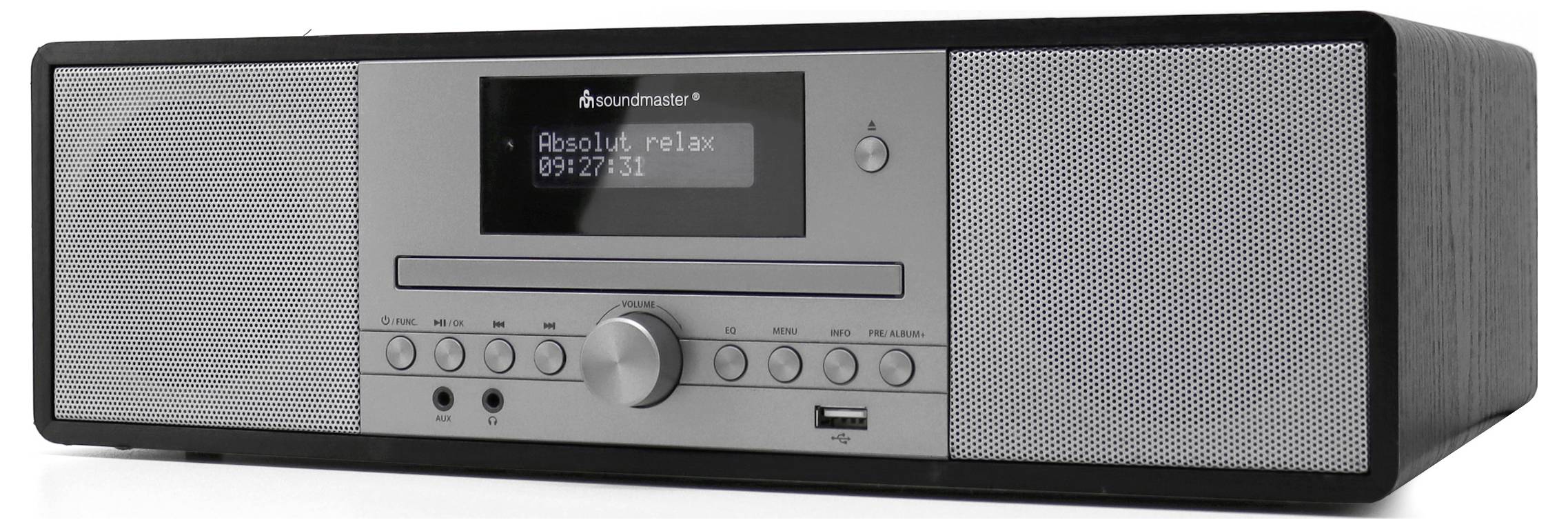 Soundmaster Tischradio DAB+, FM, UKW CD, USB, UKW, MP3, DAB+, AUX Inkl. Fernbedienung, Weckfunktion