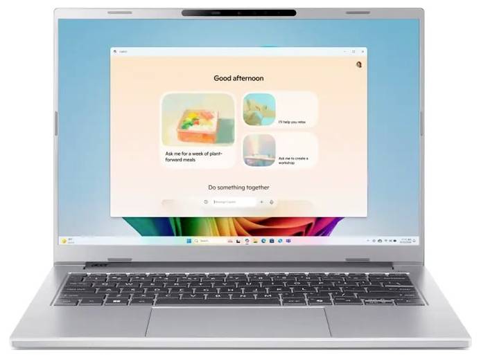 Ein moderner Laptop, der eine Webseite mit der Begrüßung „Guten Tag