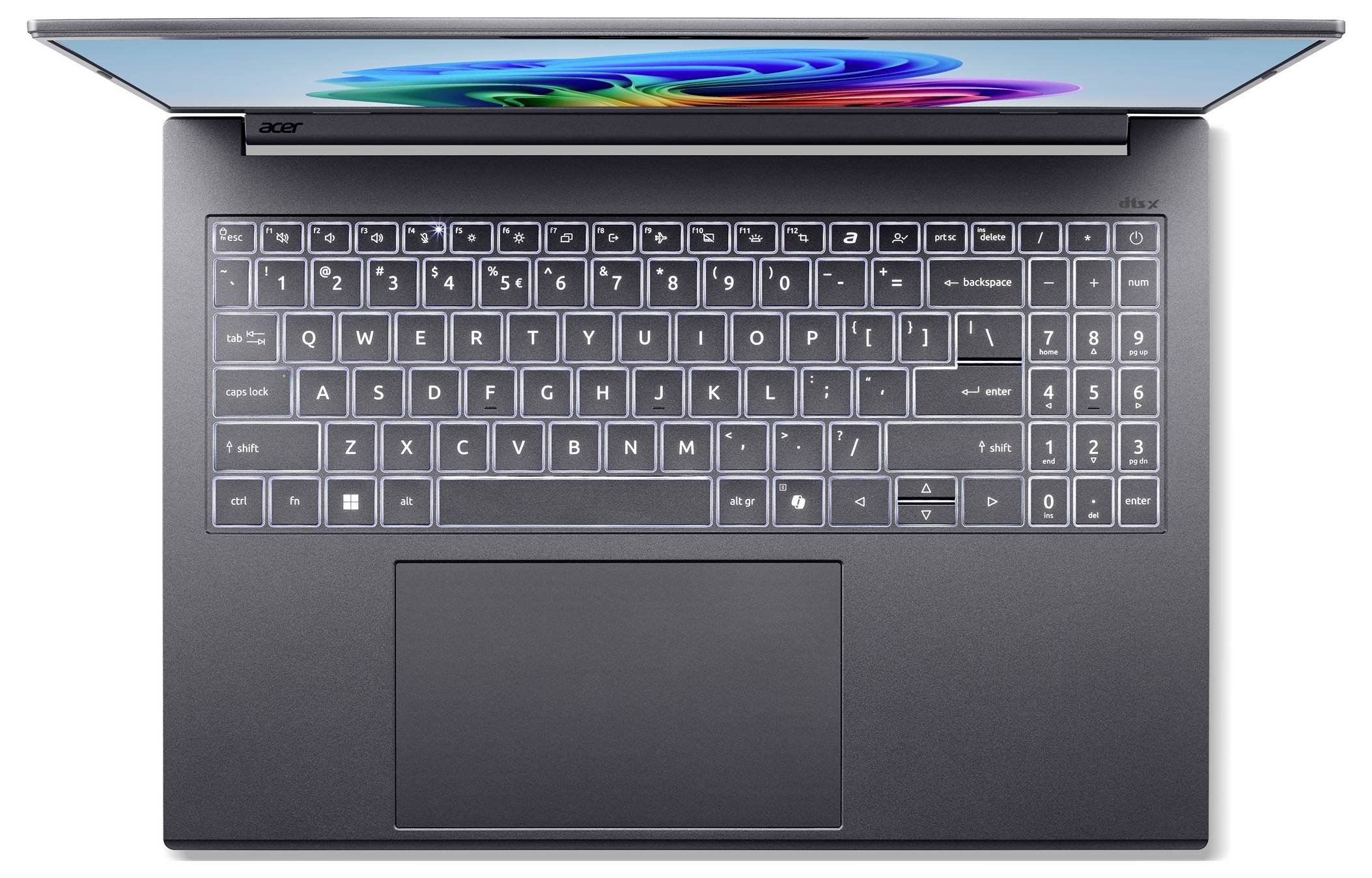 Acer Notebook Aspire 16 AI 40.6cm (16 Zoll) WUXGA Qualcomm® Snapdragon X X1-26-100 16GB RAM 512GB SSD Deutsch, QWERTZ Stahlgrau