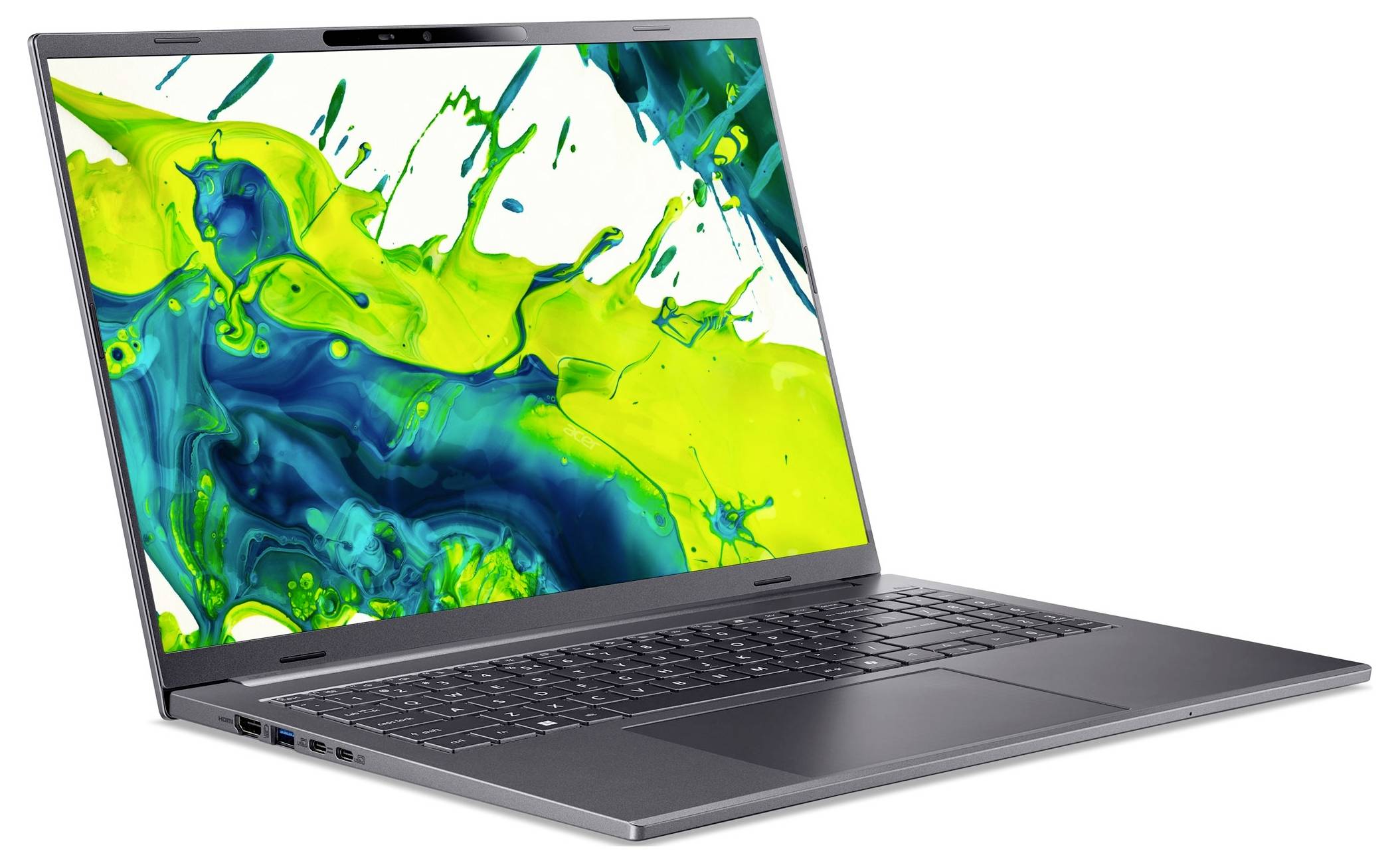 Acer Notebook Aspire 16 AI 40.6cm (16 Zoll) WUXGA Qualcomm® Snapdragon X X1-26-100 16GB RAM 512GB SSD Deutsch, QWERTZ Stahlgrau