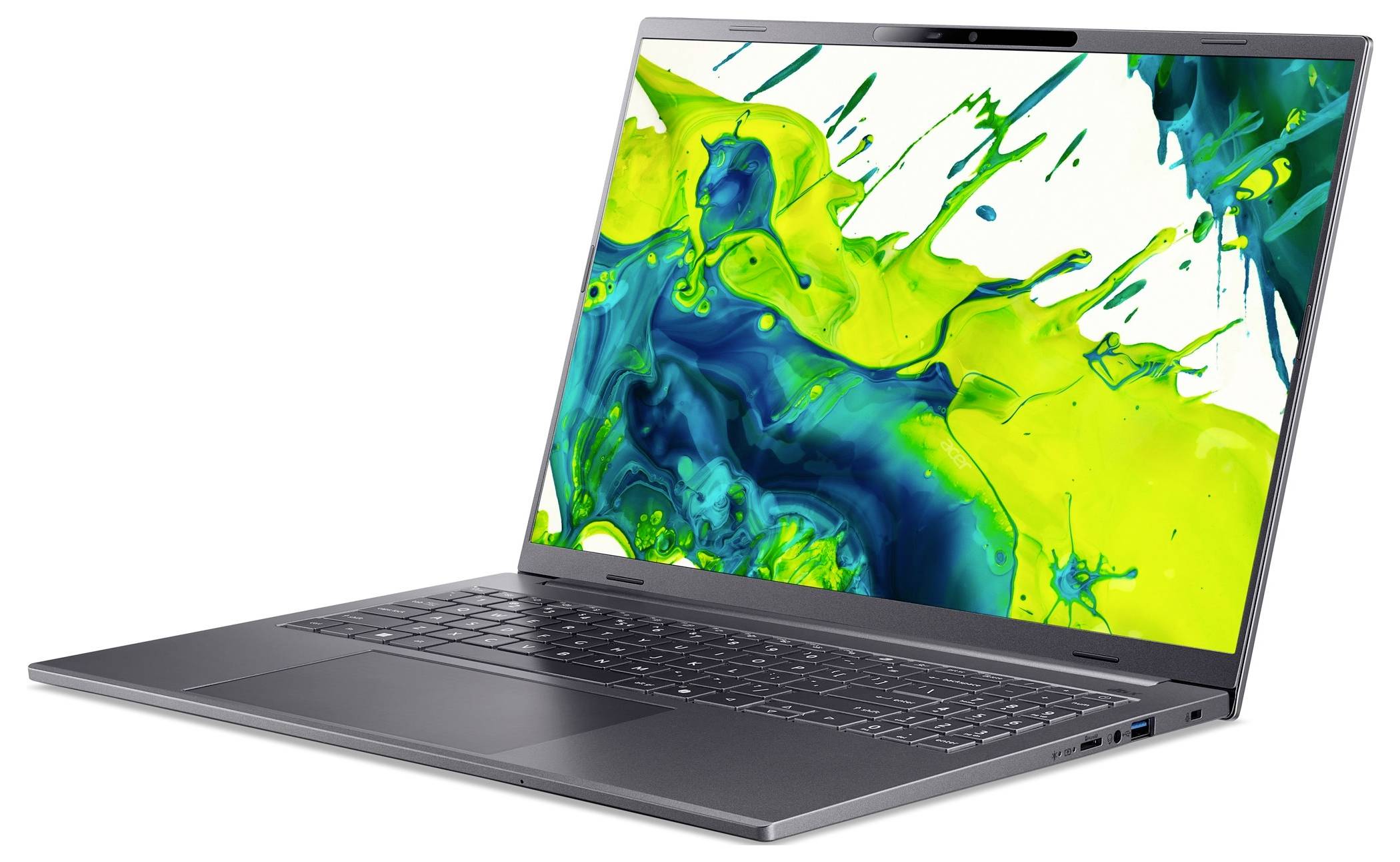 Acer Notebook Aspire 16 AI 40.6cm (16 Zoll) WUXGA Qualcomm® Snapdragon X X1-26-100 16GB RAM 512GB SSD Deutsch, QWERTZ Stahlgrau