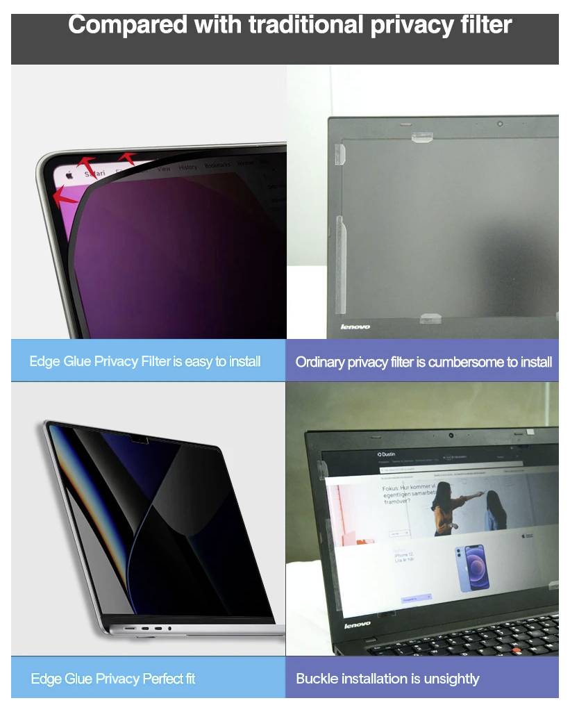 Renkforce RF-LABWP-1000 Blickschutzfolie Notebook, MacBook 35,6cm (14") Bildformat: 16:9 RF-7107966 Universal