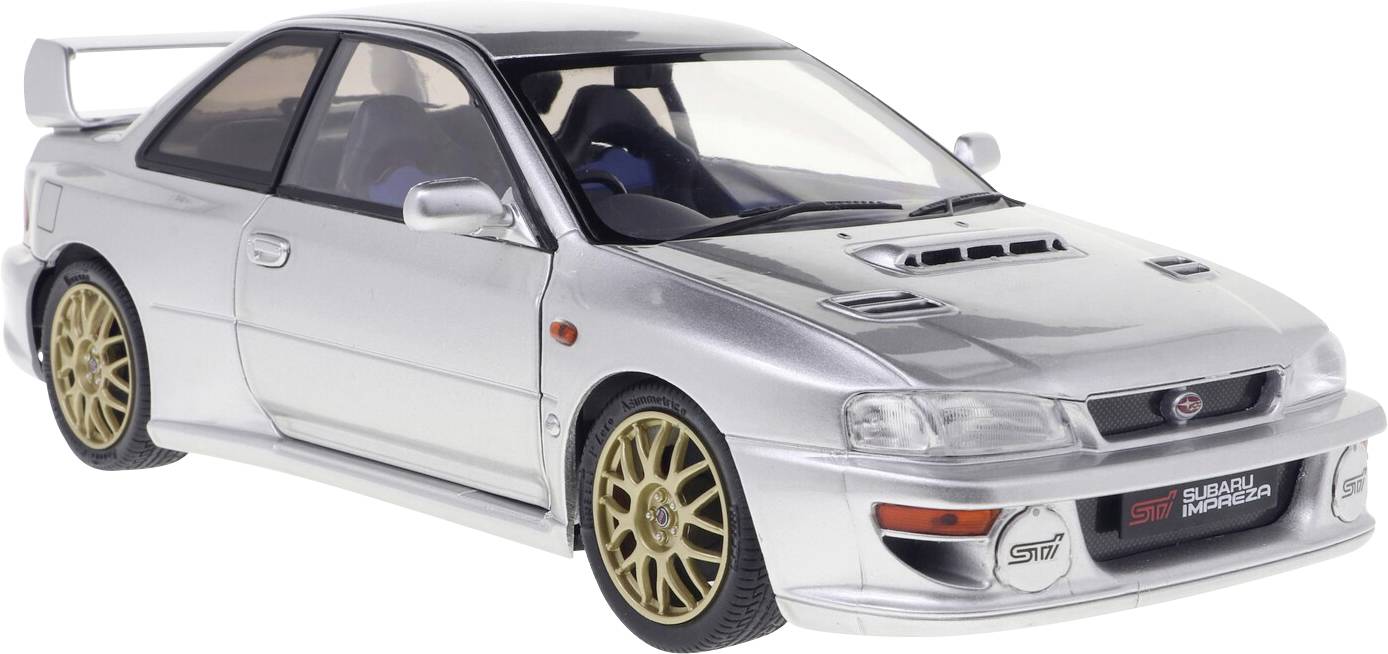 Solido PKW Modell Subaru Impreza 22B silber 1998 Fertigmodell PKW Modell