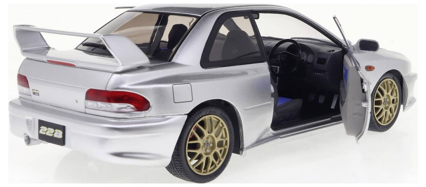 Solido PKW Modell Subaru Impreza 22B silber 1998 Fertigmodell PKW Modell