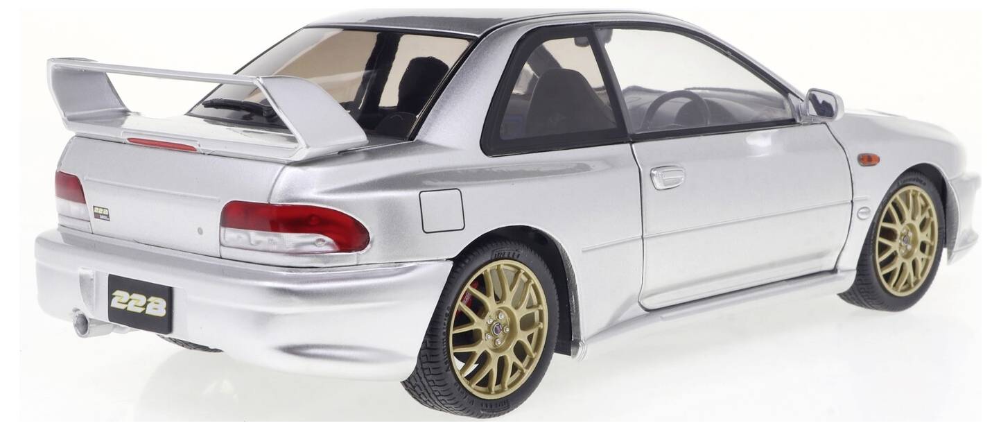 Solido PKW Modell Subaru Impreza 22B silber 1998 Fertigmodell PKW Modell