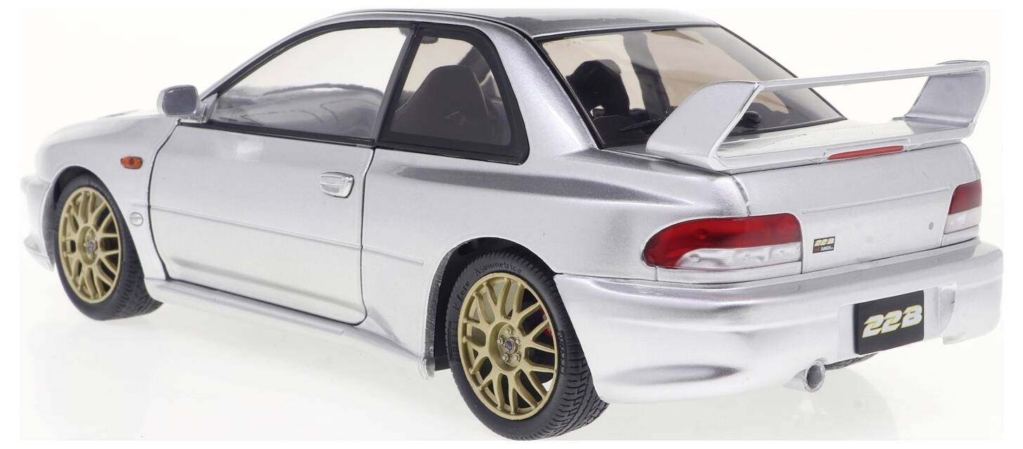 Solido PKW Modell Subaru Impreza 22B silber 1998 Fertigmodell PKW Modell