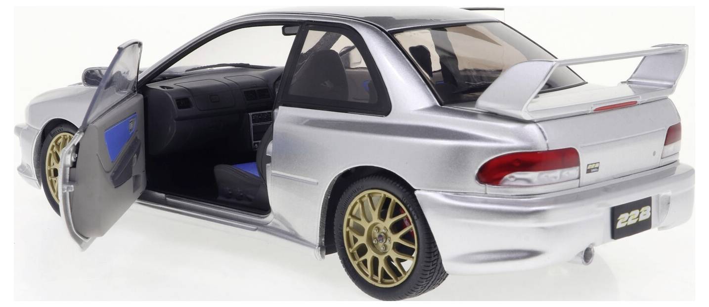 Solido PKW Modell Subaru Impreza 22B silber 1998 Fertigmodell PKW Modell
