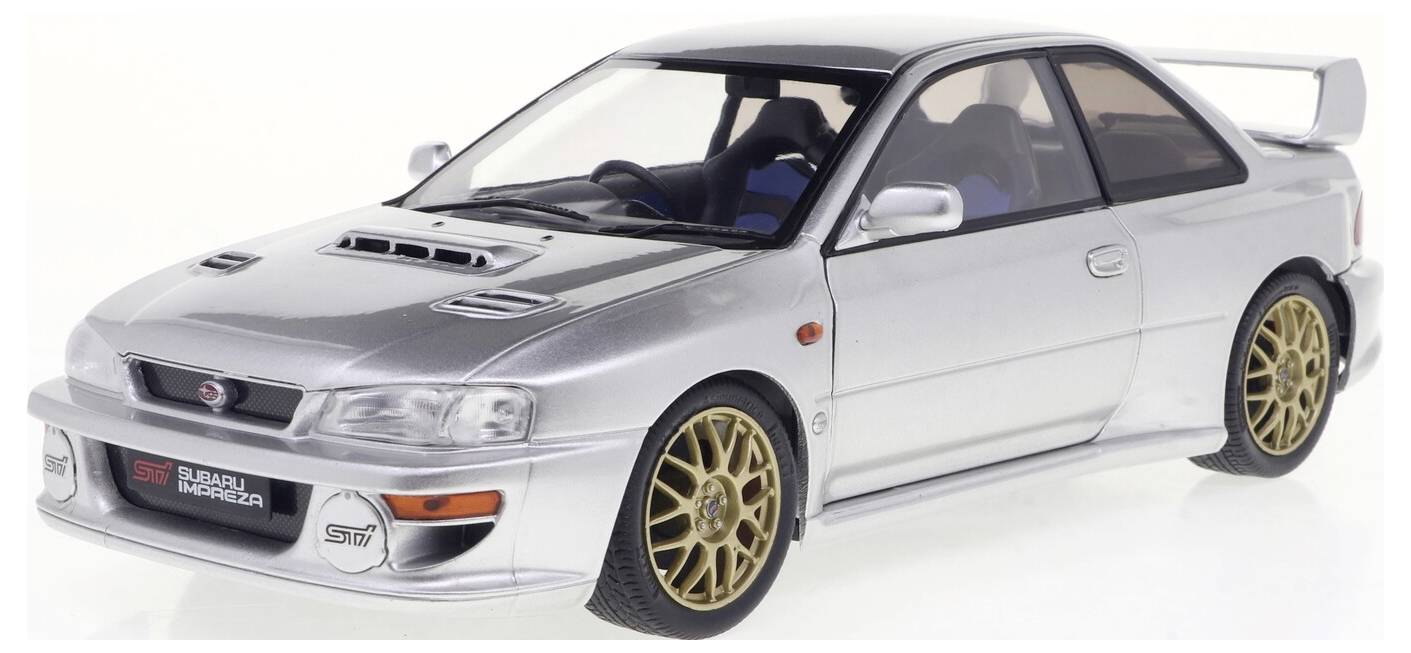 Solido PKW Modell Subaru Impreza 22B silber 1998 Fertigmodell PKW Modell