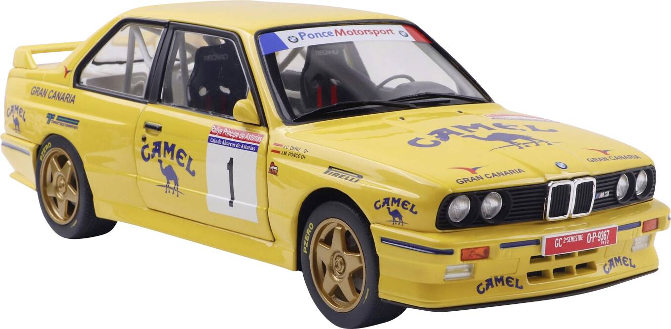 Solido PKW Modell BMW E30 M3 GR.A #1 gelb Fertigmodell PKW Modell