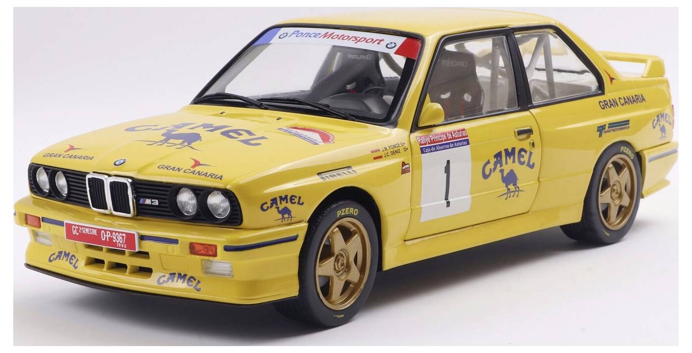 Solido PKW Modell BMW E30 M3 GR.A #1 gelb Fertigmodell PKW Modell