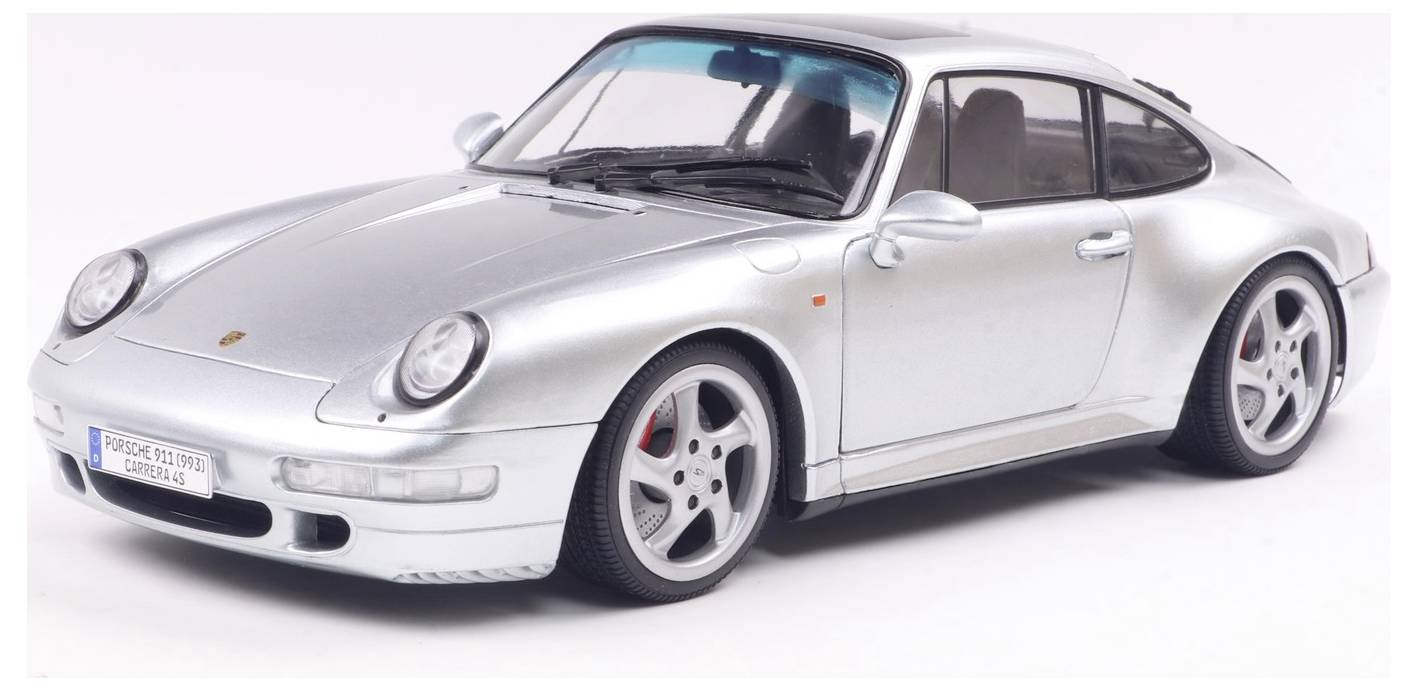 Solido PKW Modell Porsche 911 (993) polar silber Fertigmodell PKW Modell