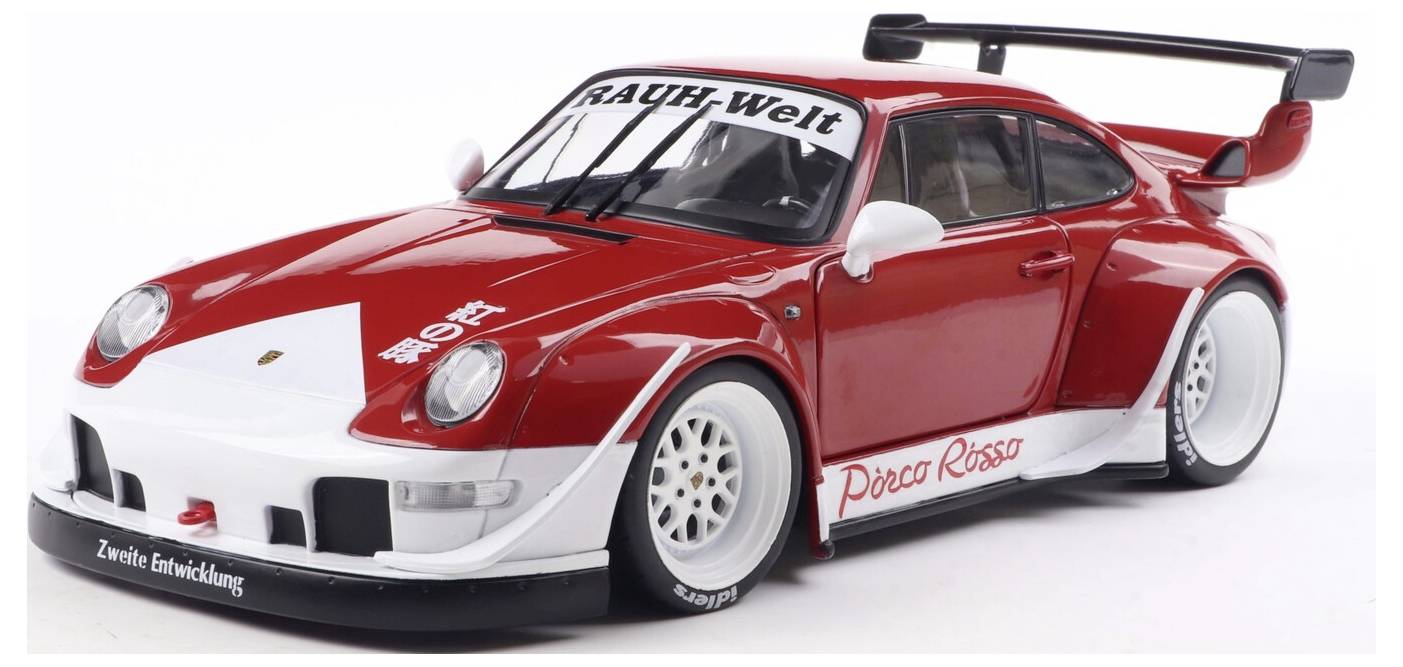 Solido PKW Modell Porsche RWB BODYKIT PORCO ROSSO rot Fertigmodell PKW Modell